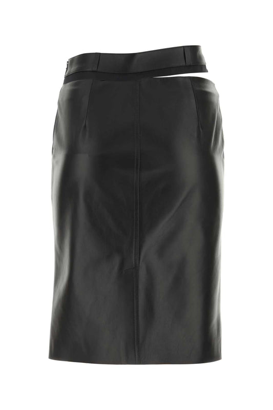 Fendi フェンディブラックレザースカート - Image 1