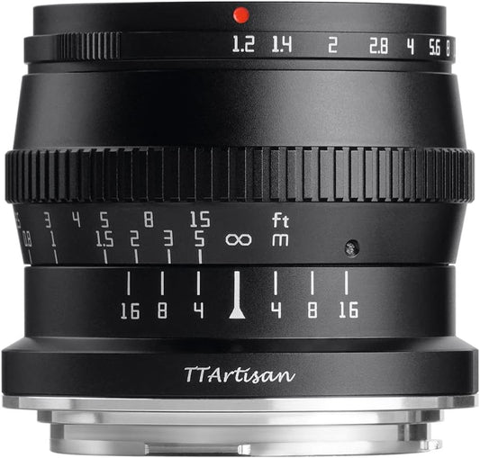 TTArtisan 50mm f/1.2 C RF Mount APS-C Black Branded Optics
