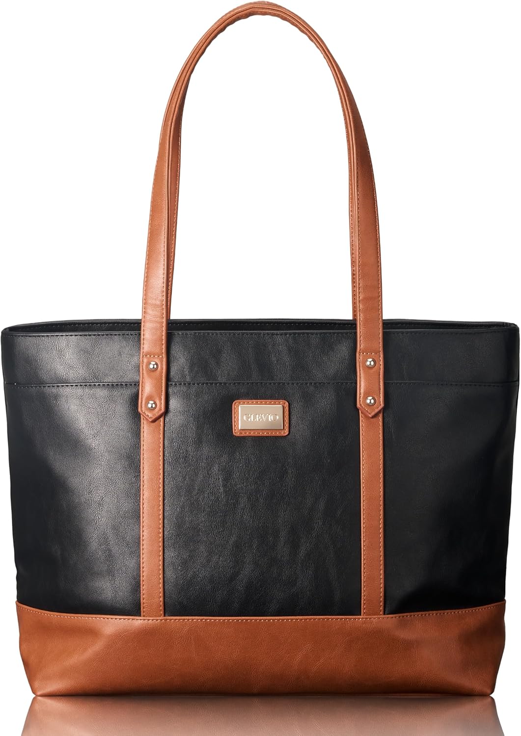 GLEVIO Men's A4 Business Bag, Tote Bag, Made by Leading Bagsmen, Black