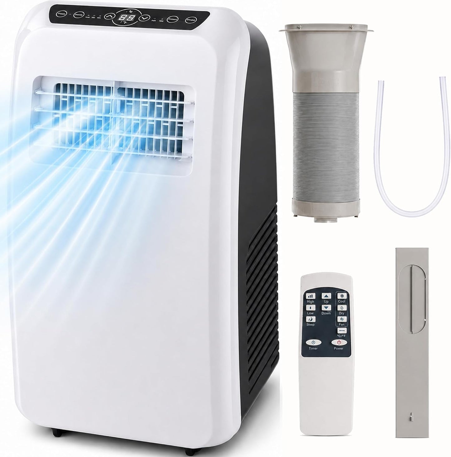 Spot Cooler, Home Use, Spot Air Conditioner: No Construction Required, Rental, 3 Modes, 2.6 kW, Compatible with 12 - 15 tatami mats, Mobile Air Conditioner, Window Panel, For Air