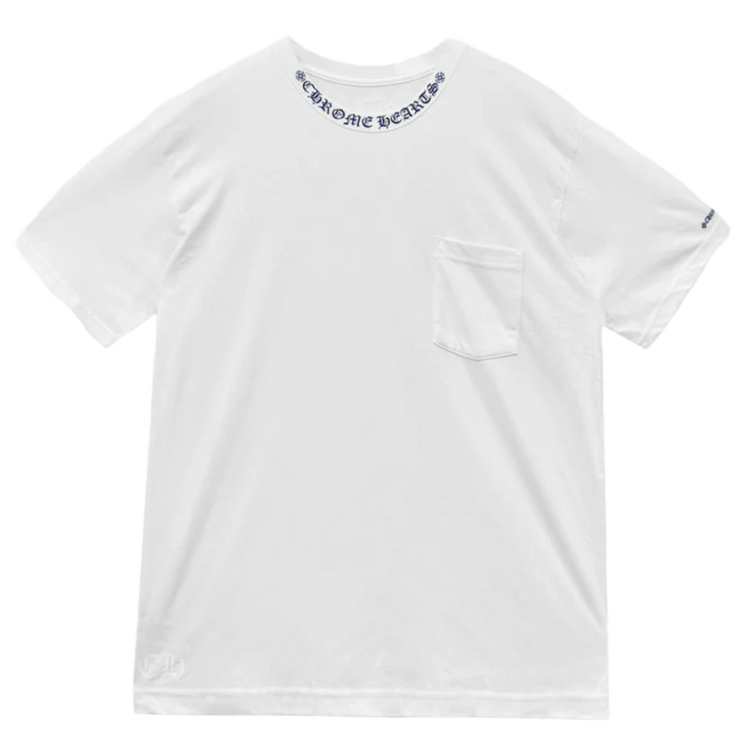 CHROME HEARTS 'COLLAR LOGO' WHITE TEE