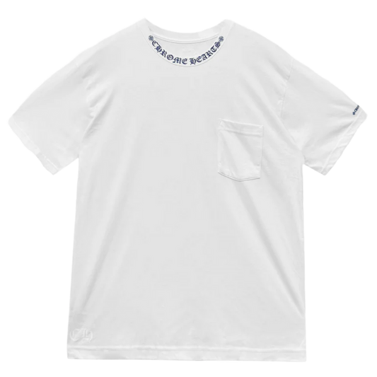 CHROME HEARTS 'COLLAR LOGO' WHITE TEE