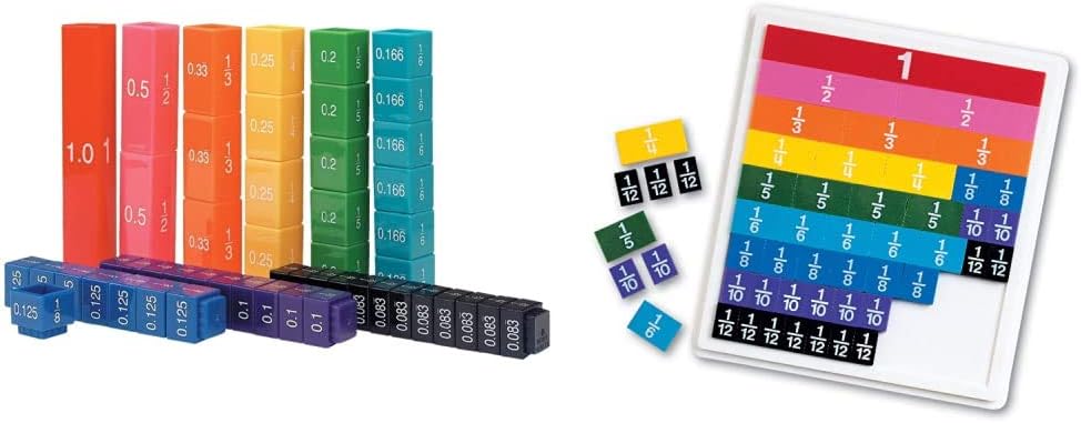 Learning Resources LER0615 Mathematics Teaching Materials [Learn Fractions, Decimals, %] Tower Cube, Genuine Product & Learning Resources Learning Resources Mathematics Teaching Material, Fraction,