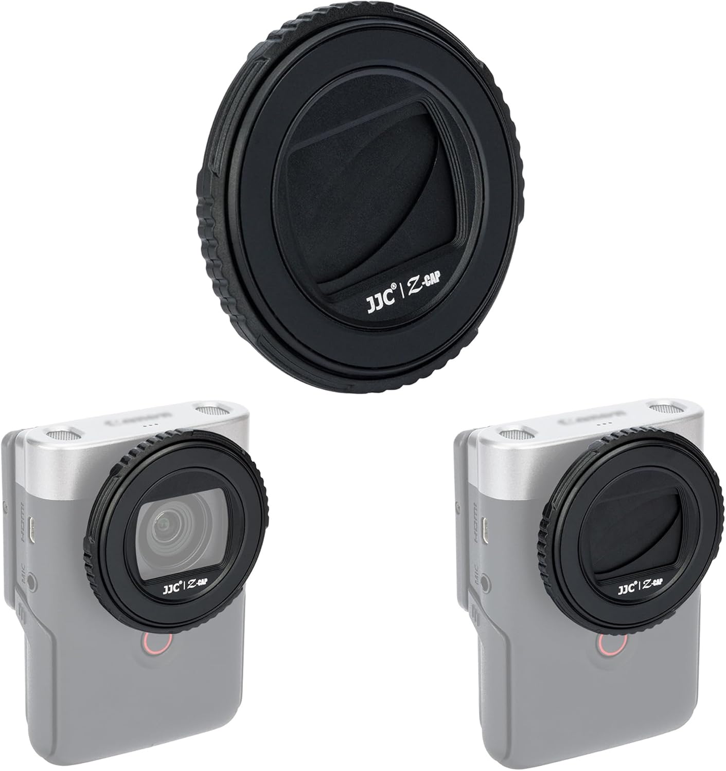 JJC V10 Lens Cap Cover Protective Lens Cap for Canon PowerShot V10 Vlog Camera Canon V10 Lens Protector Rotate Open/Close Anti-Lost Anti-Scratch Dustproof No Need To Remove When Shooting