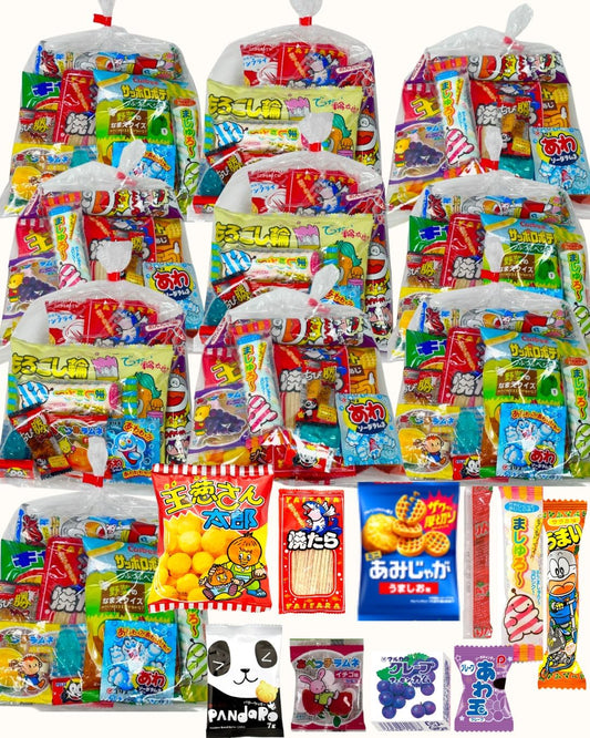 Niji-wa Snack Assortment 10 Sets 10 Varieties 10 Pieces Each Total 100 Pieces Large Capacity Small Bags Event Prizes Gift Present Bulk Purchase