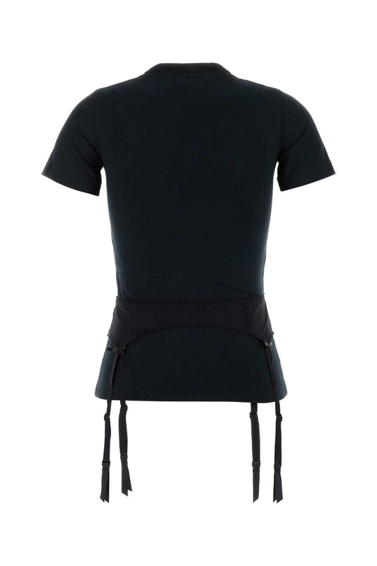 Balenciaga バレンシアガブラックストレッチコットンTシャツ - Image 1