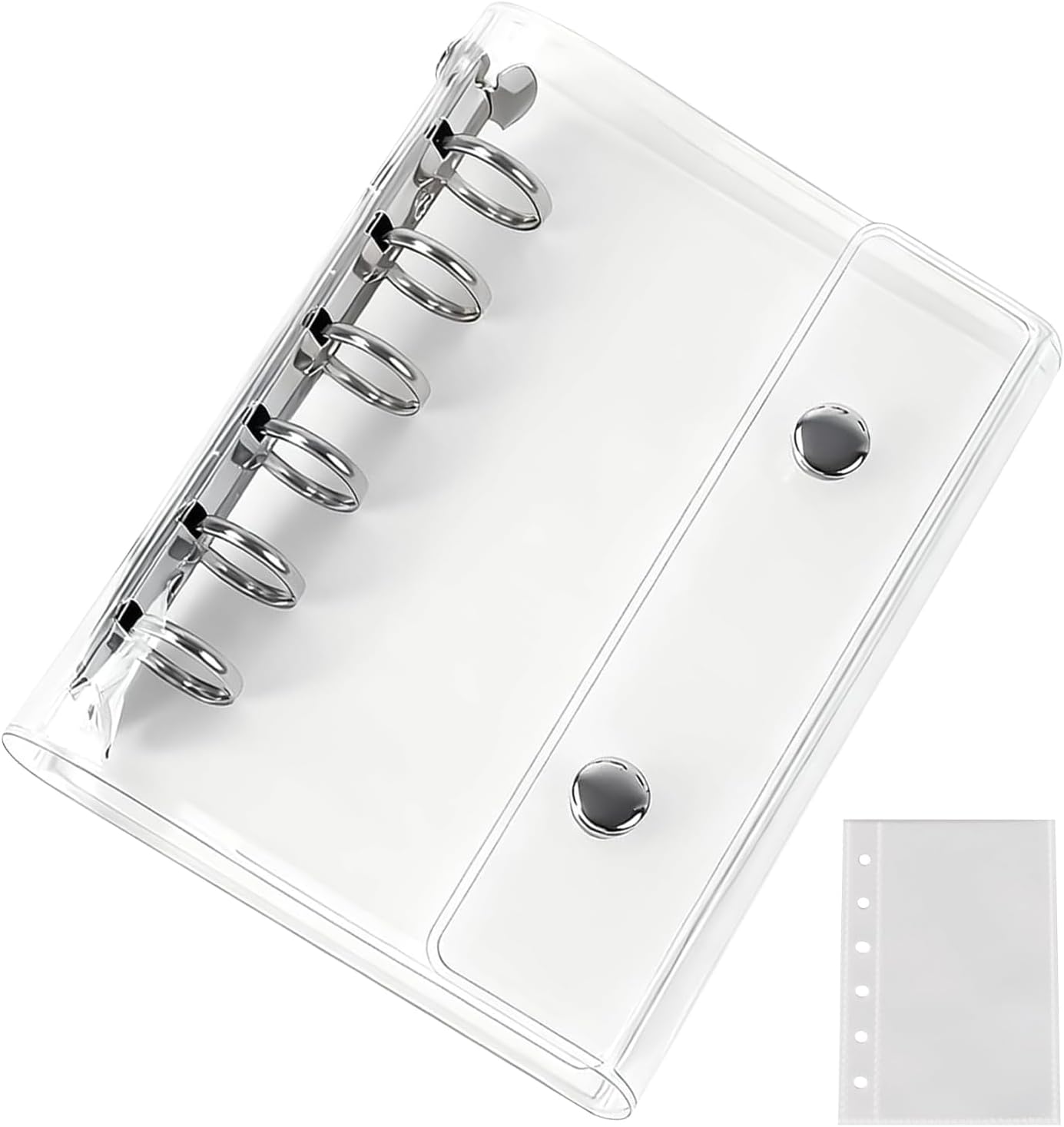 Sticker Album Clear Binder, Removable, A7, 6 Holes, 10 Refill Sheets Included, For Girls, Clear Binder, Sticker Storage, Photo Storage, Fan Activity Goods, Portable, Durable PVC Material