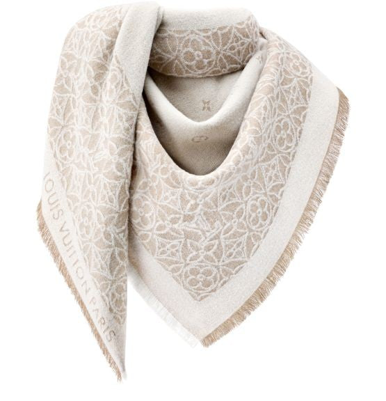 LOUIS VUITTON Cloudy Monogram Shawl - Image 1