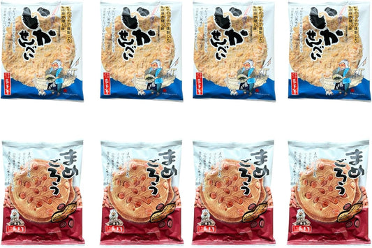 Ikanbei Ishanbei, 2 Sheets (Individually Packaged) x 4 Bags, 2 Pieces (Individually Packaged) x 4 Piece Set, Scented Blisters, New Sensation of Cookies & Seafood Flavored Masterpiece Set, Perfect