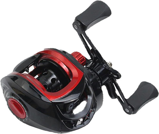 Baitcasting Reel, 9.9oz Ultra Lightweight, Metal Long Cast Strong Baitcaster Fishing Reel, 7.2:1 Gear Ratio, 8kg Braking Power, For Saltwater Freshwater Ice Fishing Saltwater Fishing