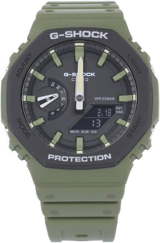 Casio G-Shock G-Shock G-Shock Utility Color Wristwatch, Men's, Ana-Digi, Carbon, Khaki, Green, GA-2110SU-3A [Parallel Import], Classic
