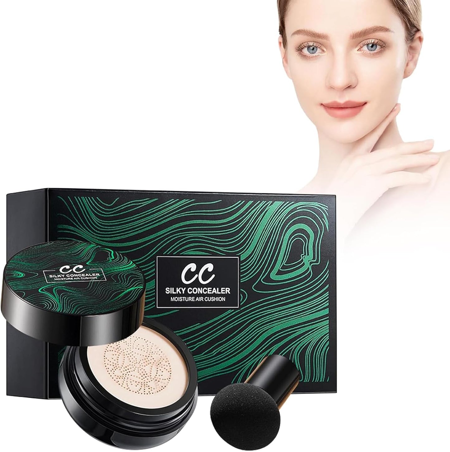 Mushroom Head Air Cushion Concealer, Contour Makeup, Cushion Cream Foundation, Mushroom Cushion CC Cream, Makeup Foundation, Long Lasting Perfect Coverage, Perfect Makeup, Even Skin Tone