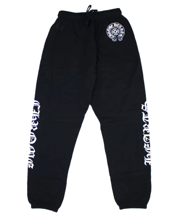 CHROME HEARTS 'HORSESHOE LOGO' SCROLL SWEATPANTS