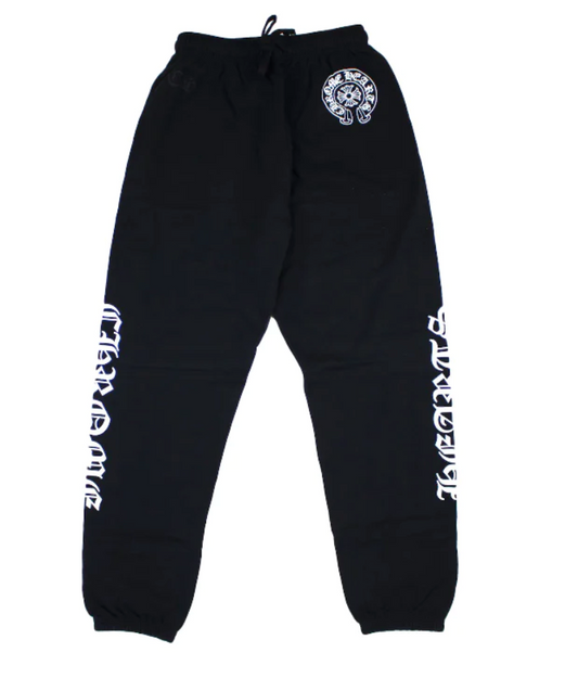 CHROME HEARTS 'HORSESHOE LOGO' SCROLL SWEATPANTS