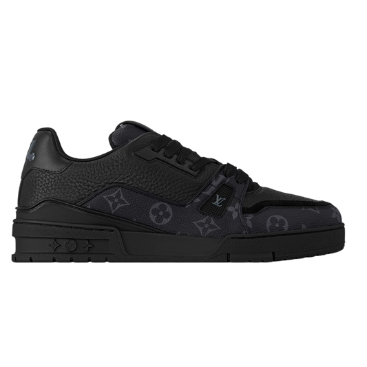 LOUIS VUITTON 'CALFSKIN MONOGRAM' BLACK TRAINER SNEAKER