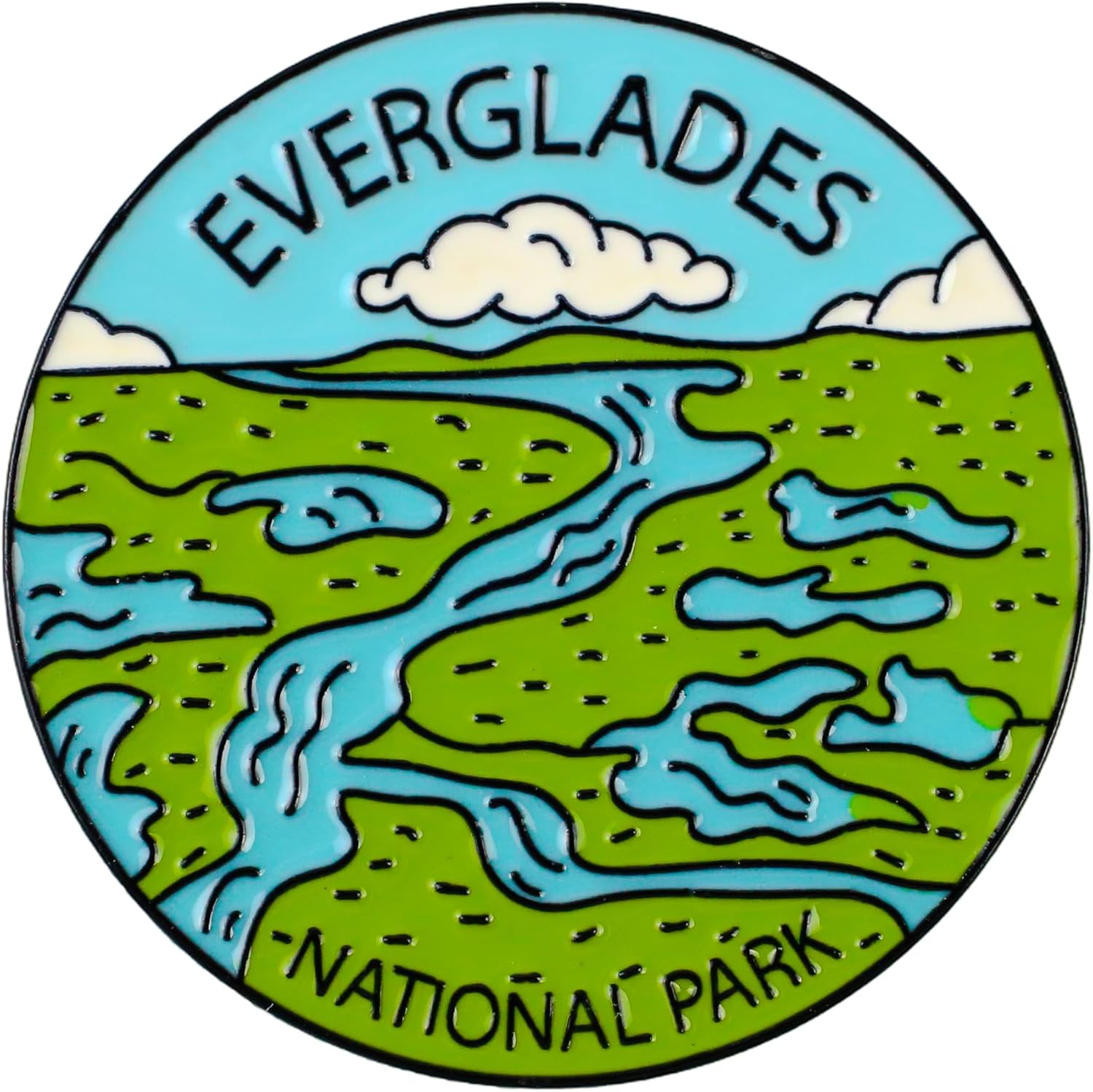 Everglades National Park - Broche esmaltado para los humedales, regalo para amantes de los viajeros, exploradores de aventuras, broches de manglar de pantano, insignia de solapa de vacaciones de