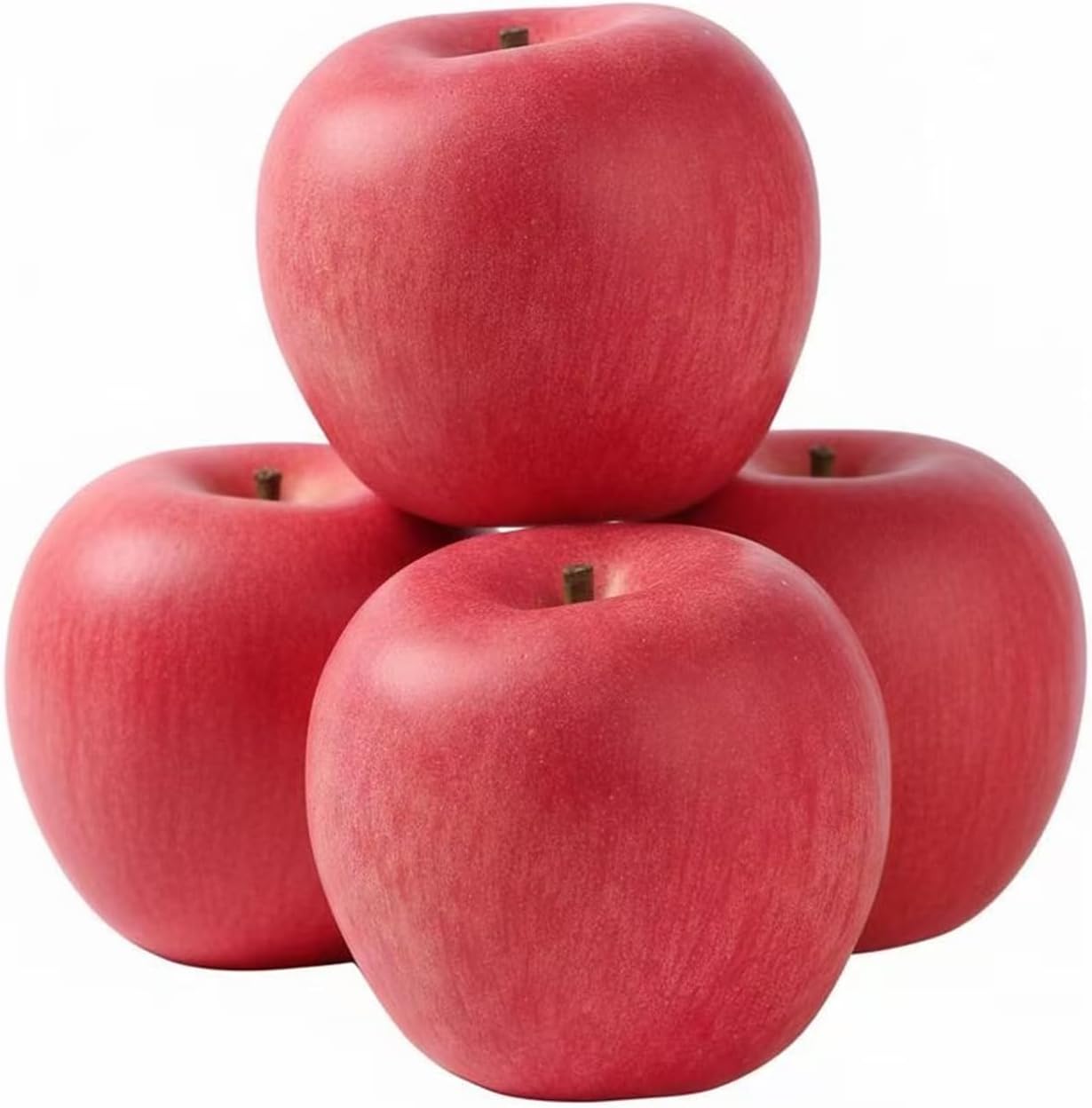 Food Sample Artificial Apples Fake Fruit 4pcs Red Fake Fruit Figurine Home Decor Photography Props Showcase Display Perfect for Christmas New Year Wedding Birthday Party
