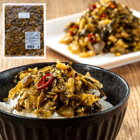 Kagoshima Prefecture Spicy Kimchi Stir-Fried 500g Spicy Kimchi Kimchi Mustard Kimchi Takana Kimchi Mustard Stir-Fried Kimchi Pickled Kimchi Pickled Vegetables Pickles Kyushu Kyushu-Produced Rice