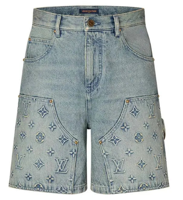 LOUIS VUITTON DENIM CARPENTER SHORTS