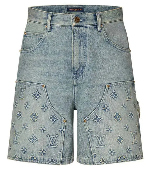 LOUIS VUITTON DENIM CARPENTER SHORTS
