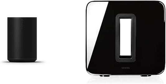 【Smart Speaker and Subwoofer Set】Sonos Smart Speaker Era 100 Black + Subwoofer Sub Black