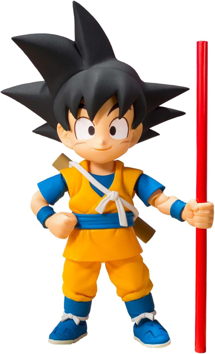 BANDAI SPIRITS S.H. Figuarts Dragon Ball DAIMA Son Goku (Mini) - DAIMA- Approx. 2.8 inches (70 mm), PVC & ABC, Pre-painted Action Figure