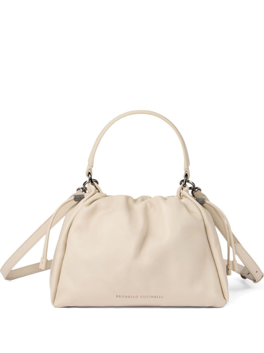 Brunello Cucinelli Bucket Mellow Small Leather Handbag - Image 1