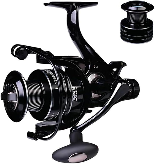 Spinning Reel for Beginners to Big Game Fishing, Fishing Reel No. 5000 ~ Tough, Simple Design, 3+1 BB, Maximum Drag, 44.2 lbs (19 kg), High Durability, For Breaking and Swimming