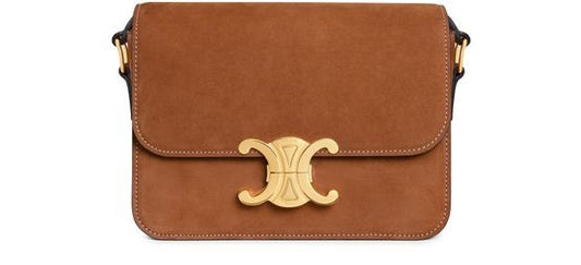 CELINE Triomphe teen bag in nubuck calfskin - Image 1