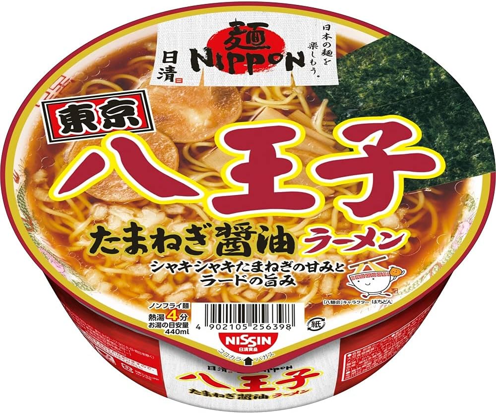 Nissin Foods Noodles Nippon Hachioji Onion Soy Sauce Ramen, Nissin Noodles, Cup Noodles, 4.0 oz (112 g) x 12 Packs