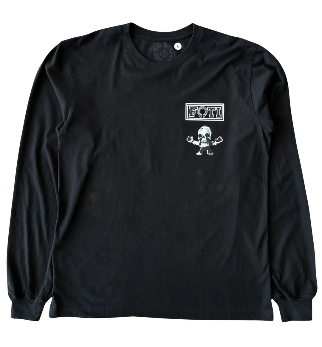 CHROME HEARTS 'MULTICOLOR' FOTI BLACK LONGSLEEVE TEE