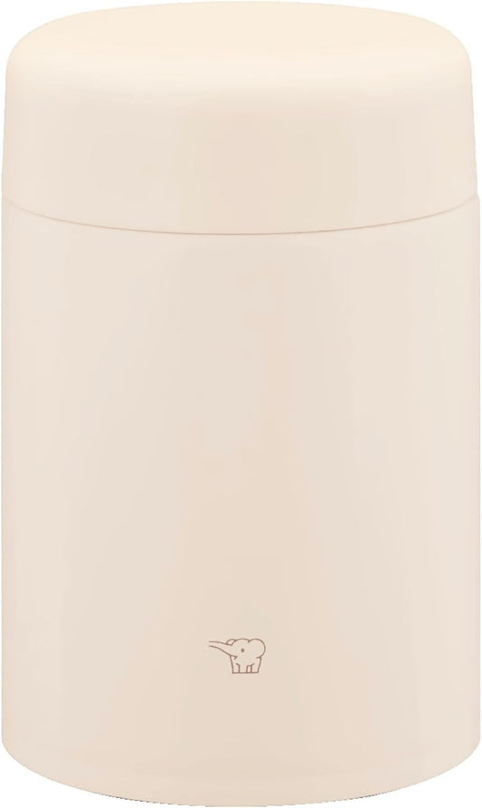 Zojirushi Soup Jar, 17.8 fl oz (520 ml), Bowl Size, Delicious Heat & Cold Retention, Dishwasher Compatible, Easy to Clean, Seamless Stopper, Lunch Box, Wide Mouth, Ecru Beige SW-LA52-CM