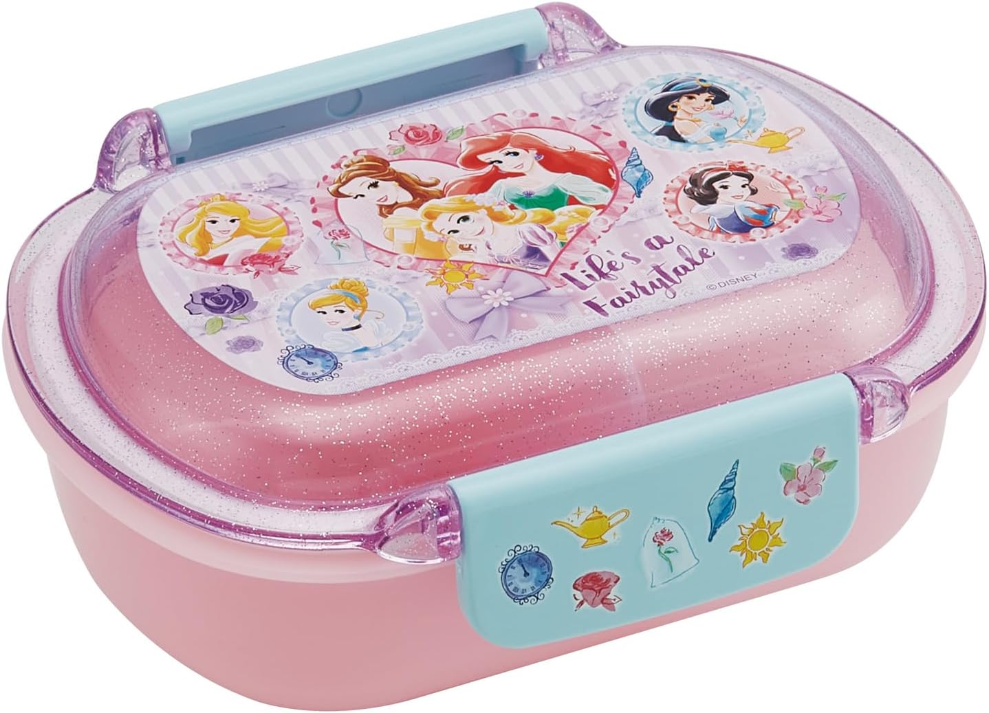 Skater Bento Box, Easy to Wash Lunch Box with Fluffy Lid, Children's, 360ml, Microwave Safe, Dishwasher Safe, Made in Japan, Disney Princess, 26, Girls, QTAF2BA-A