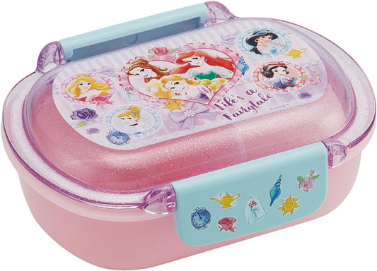 Skater Bento Box, Easy to Wash Lunch Box with Fluffy Lid, Children's, 360ml, Microwave Safe, Dishwasher Safe, Made in Japan, Disney Princess, 26, Girls, QTAF2BA-A