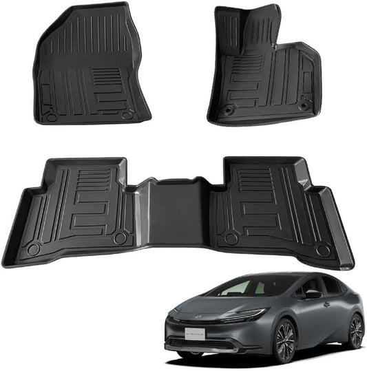 Toyota New Prius 60 Series 5th Generation 3D Floor Mat Prius 60 Series Floor Mat PRIUS60 ZVW60/ZVW65/MXWH60/MXWH65 January 2023-Present TPE Material Waterproof Stain Resistant Abrasion Resistant