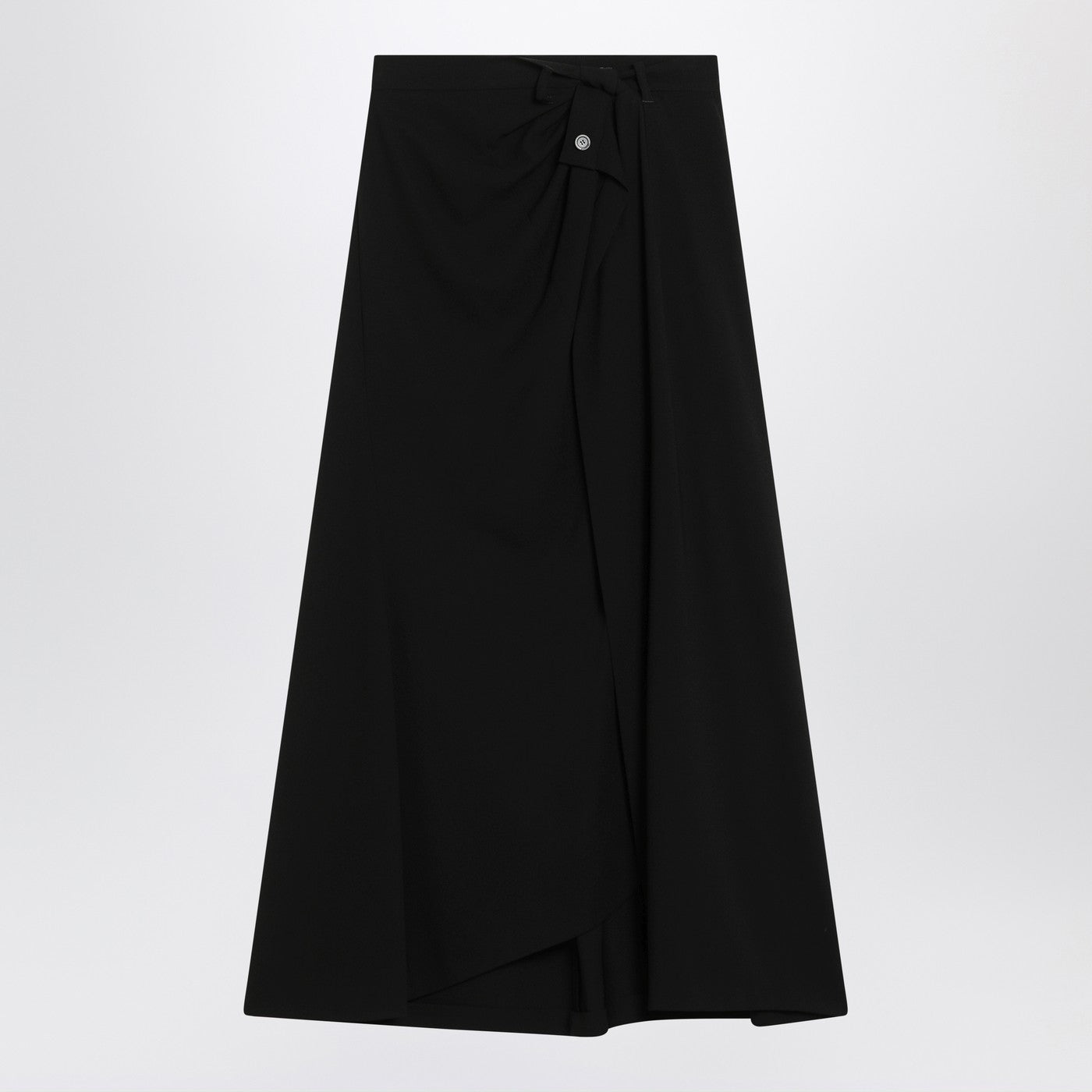Balenciaga クレープのバレンシアガドレープブラックスカート - Image 1