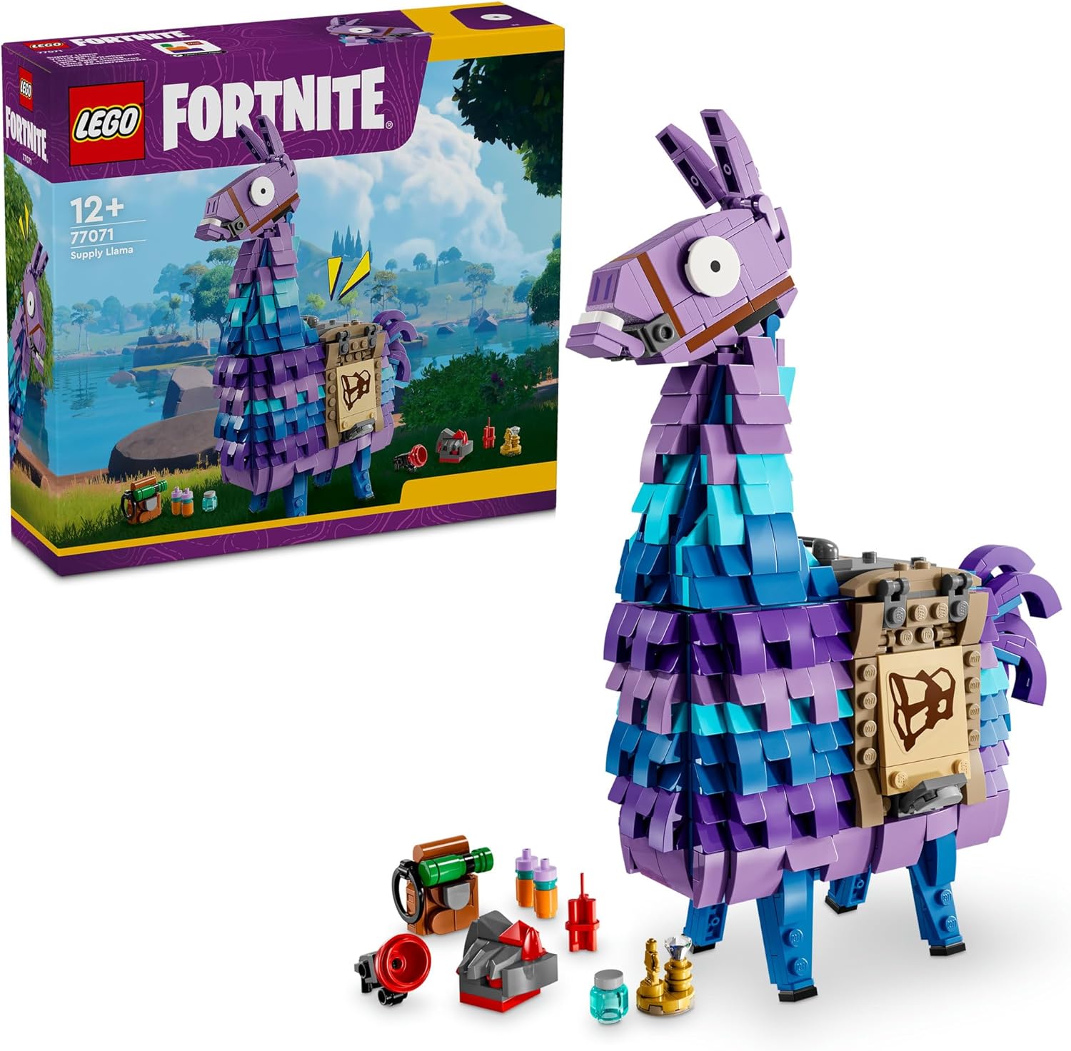 LEGO Fortnite Supply Llama Toy Game Birthday Present Blocks Boys Girls Children Ages 12 13 14 Elementary School Students Game Animals Creatures 77071