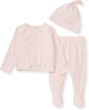 Burt's Bees Baby conjunto de bebé para niñas unisex Take Me Home, paquete de 3 piezas: top, pantalón y gorro