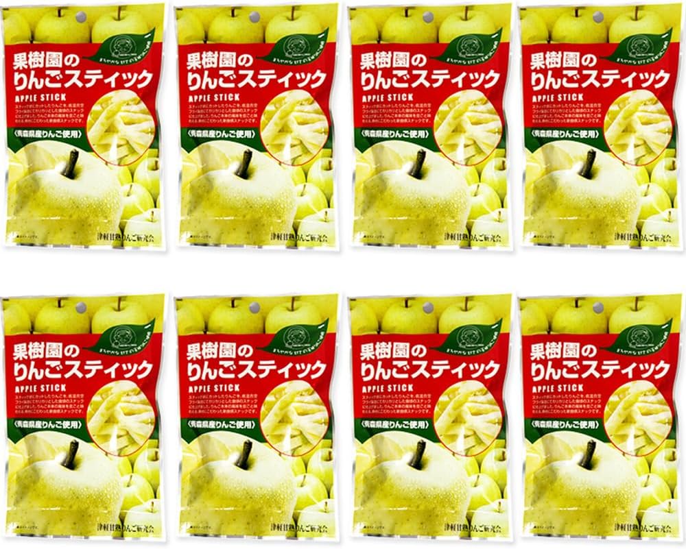 Orchardine (8 Bags) BY3 Apple Sticks, 7.8 oz (20 g) x 8, Aomori, Orenin, Sweets, Snacks, Low Calories, Low Temperature Vacuum Fry Method, Mail Bin YP