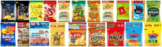 Prime Japan Gift Assorted Dagashi Candy, 4-Strand, Assorted, 20 Types, Small Bags, For Kids, Snacks, Gifts, Birthdays, Parties, Events, Distribution (20 Types, 80 Bags)