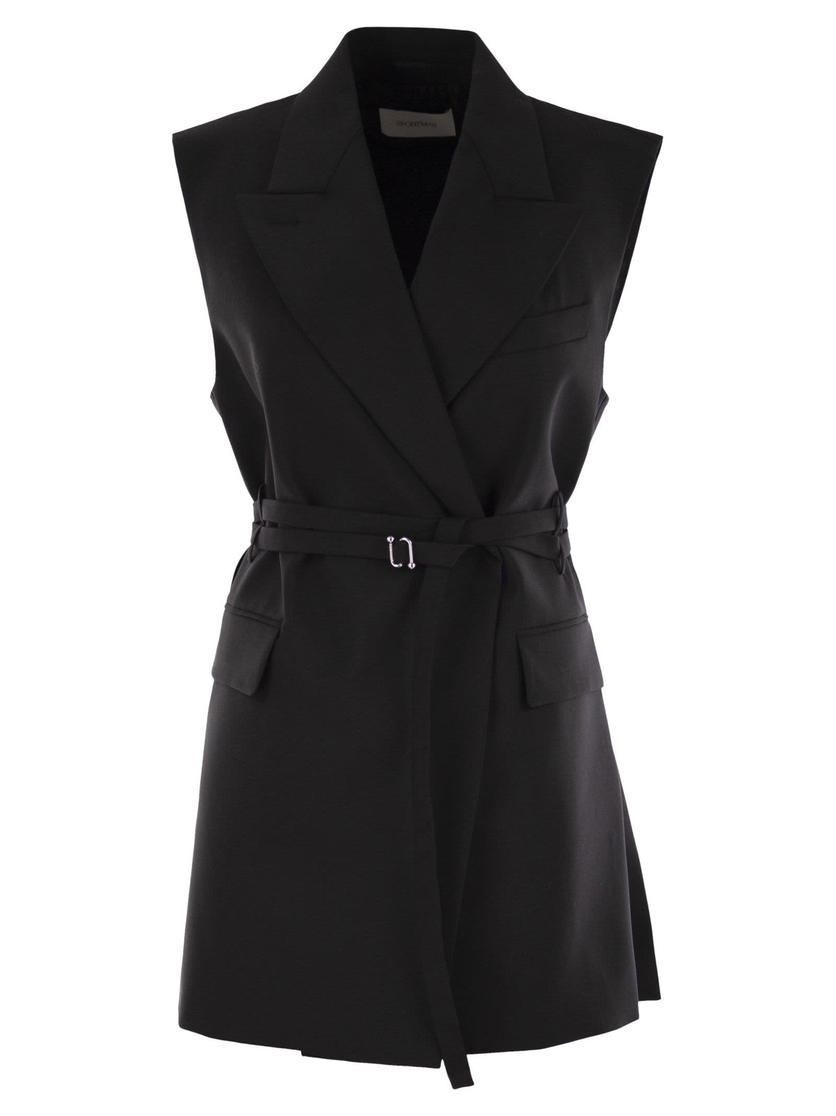 Sportmax Sportmax Ciurmaのノースリーブロングブレザー - Image 2