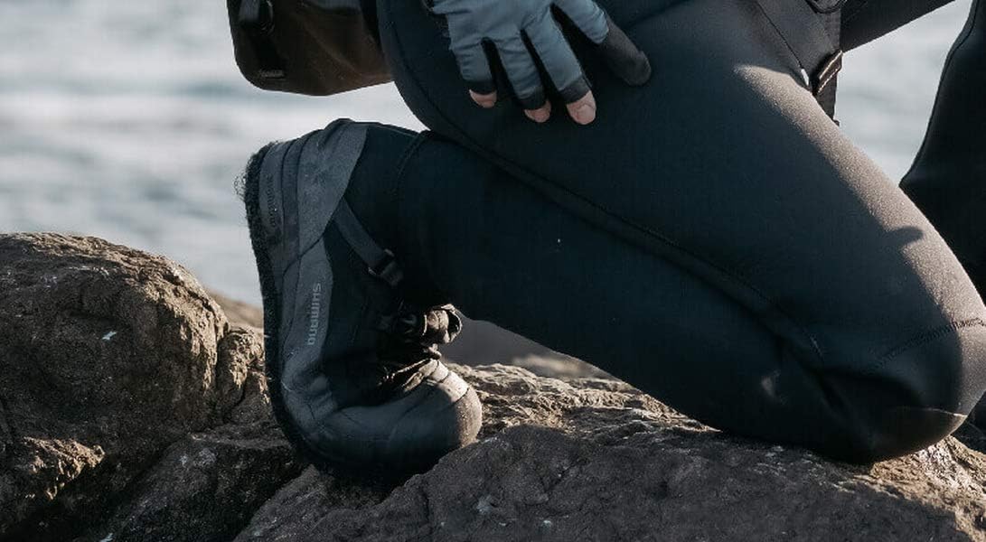 Shimano FS-080U Fishing Shoes, Rockshore Wet Boots, Water Drrain, Pin Felt, 9.8 - 11.0 inches (25 - 28 cm), Black