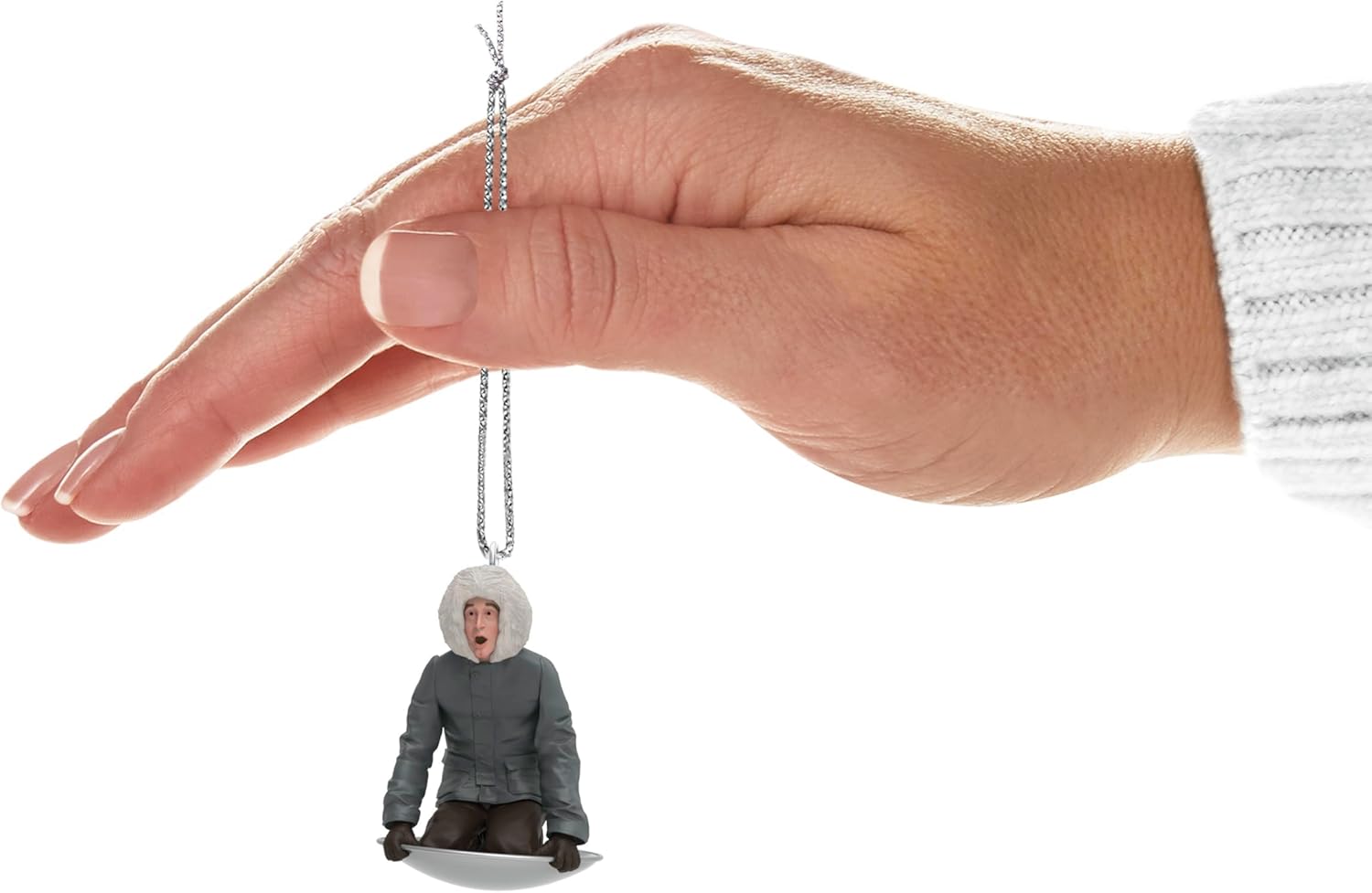 Hallmark Keepsake National Lampoon's Christmas Vacation Mini Adorno de Navidad (Sledding Clark Griswold) Adorno pequeño de 1.25 pulgadas para árbol de mesa