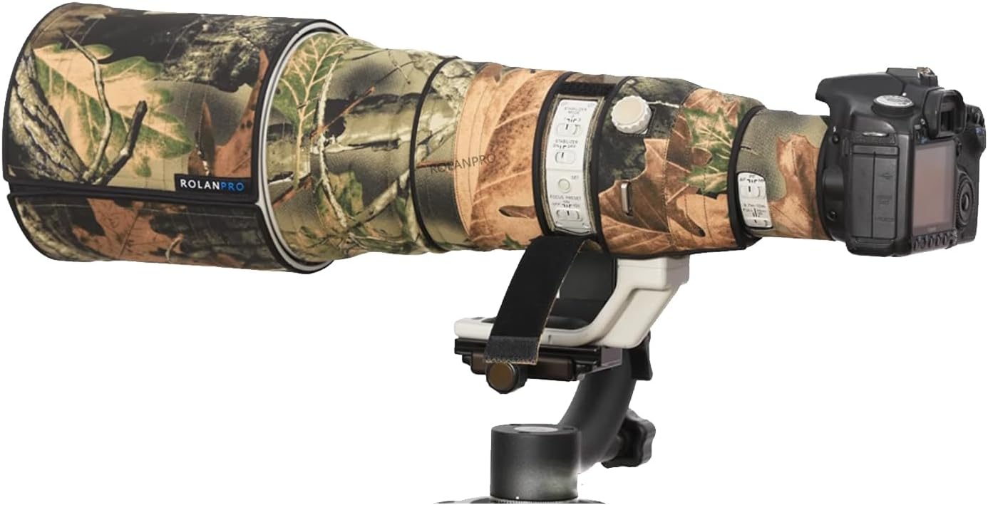 Rolanpro Lens Cover, Camouflage Coat for Canon EF 500mm F4 L IS II USM, Triple Layer Protection, jungle camouflage, Modern