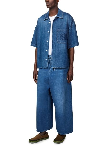 LOEWE Anagram short-sleeved denim shirt - Image 2