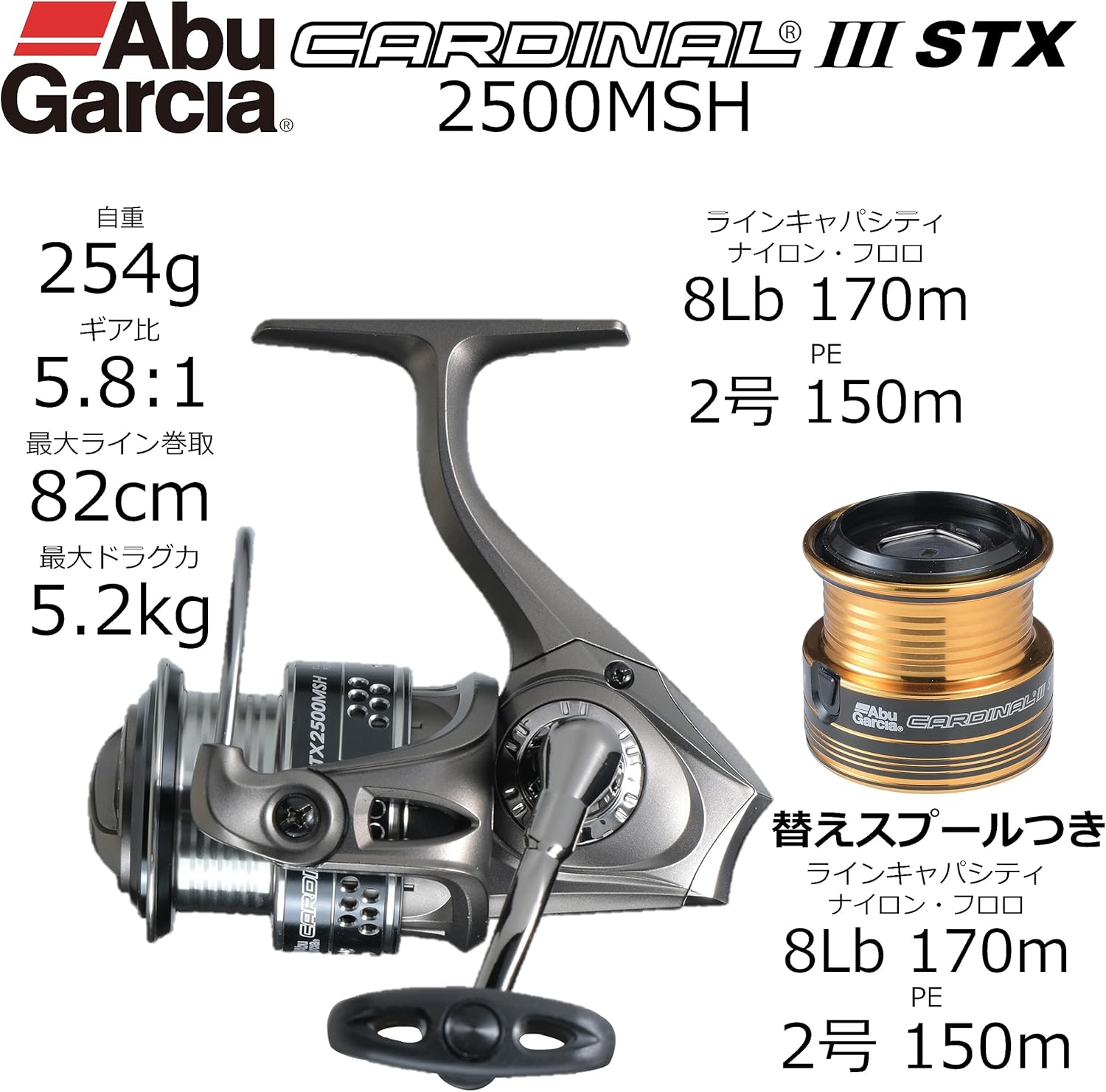 Abu Garcia Cardinal III STX Spinning Reel, Various Types, Aluminum Replacement Spools Included