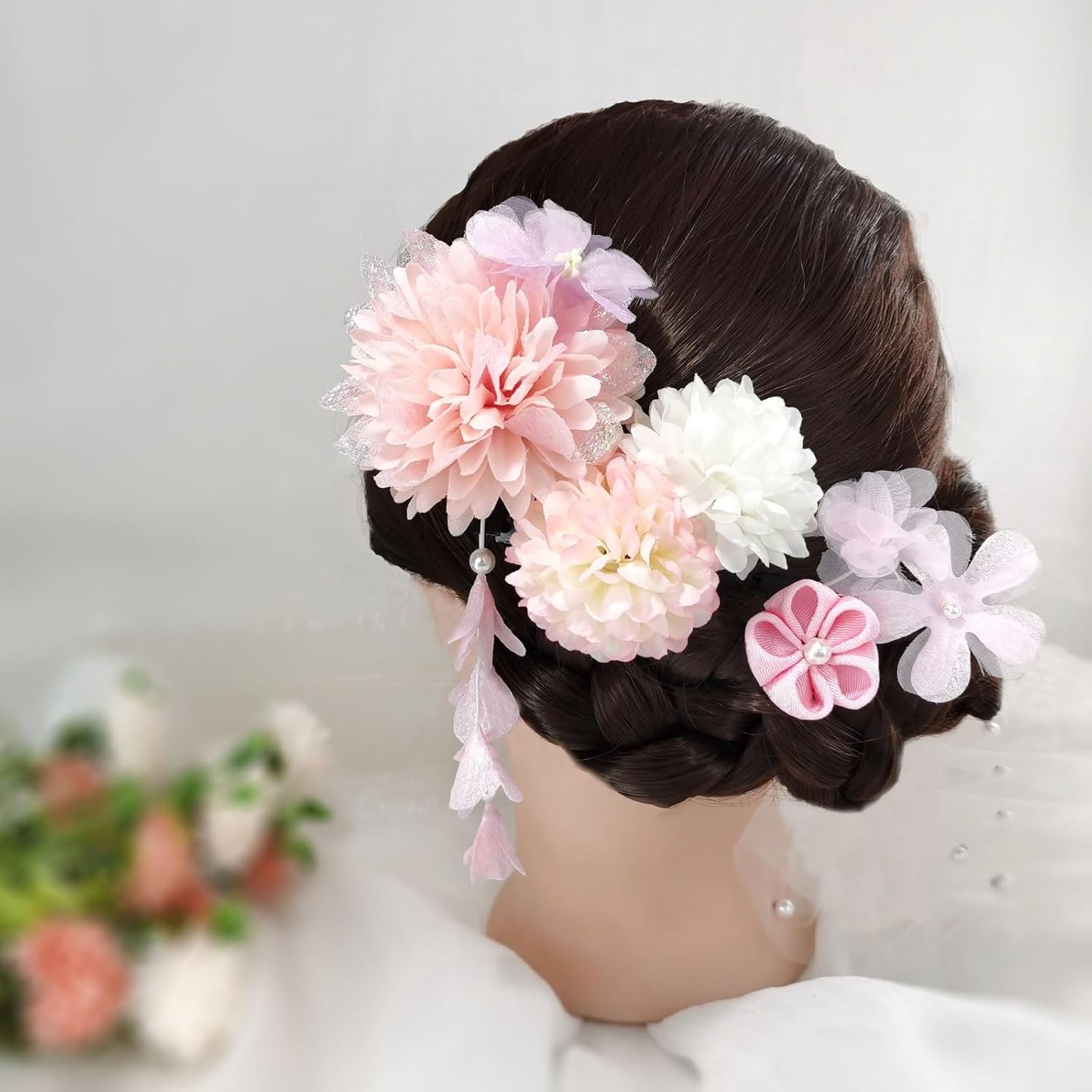 Coming-of-age Ceremony, Japanese Style, Yukata, Popular, Graduation Ceremonies, Weddings, Shichi-Go-San Parties, Thank You Party, New Year, Fireworks Display, Flowers, Dry Flowers, Hair Clip, Hair