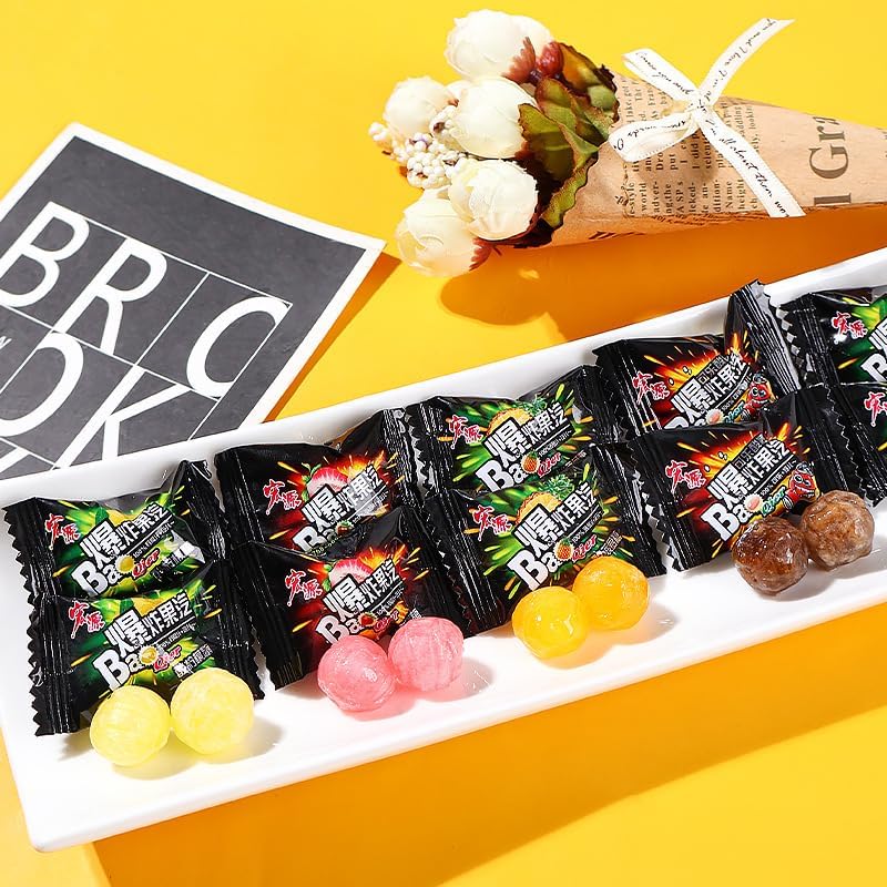 WSYLS-Explosion Fruit Pop 350g Mixed Flavor Fun Candy Party Gift Fresh Foam Fruity Snack Share Pack
