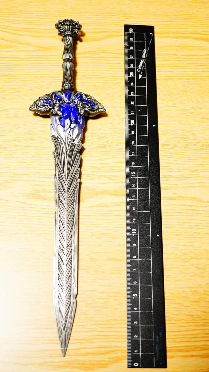 11.8 inches (30 cm) Lazuli Glittering Sword Elden Ring Night Train Mini Weapon Sword Accessory Keychain Figurine Doll Display Decoration Anime Game Alloy Toy Metal Miniature Legendary Fashionable