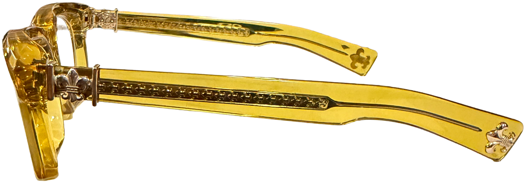 CHROME HEARTS 'SEE YOU IN TEA' CRYSTAL YELLOW GLASSES